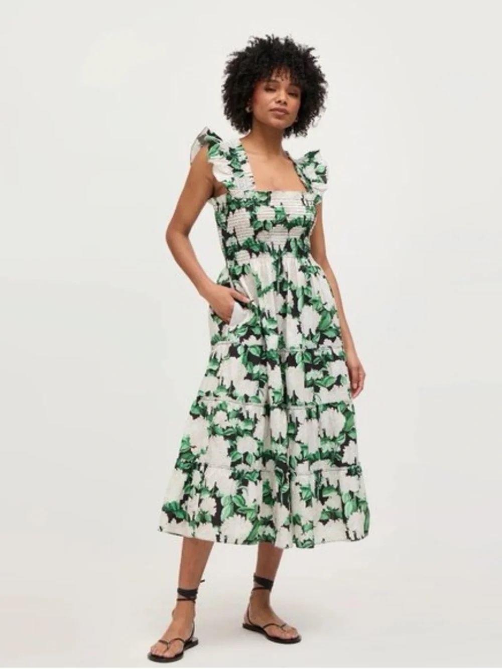 Hill House | Dresses | Hill House Green And White Floral Smocked Midi Dress | Poshmark Hill House | Dresses | Hill House Green And White Floral Smocked Midi Dress | Poshmark